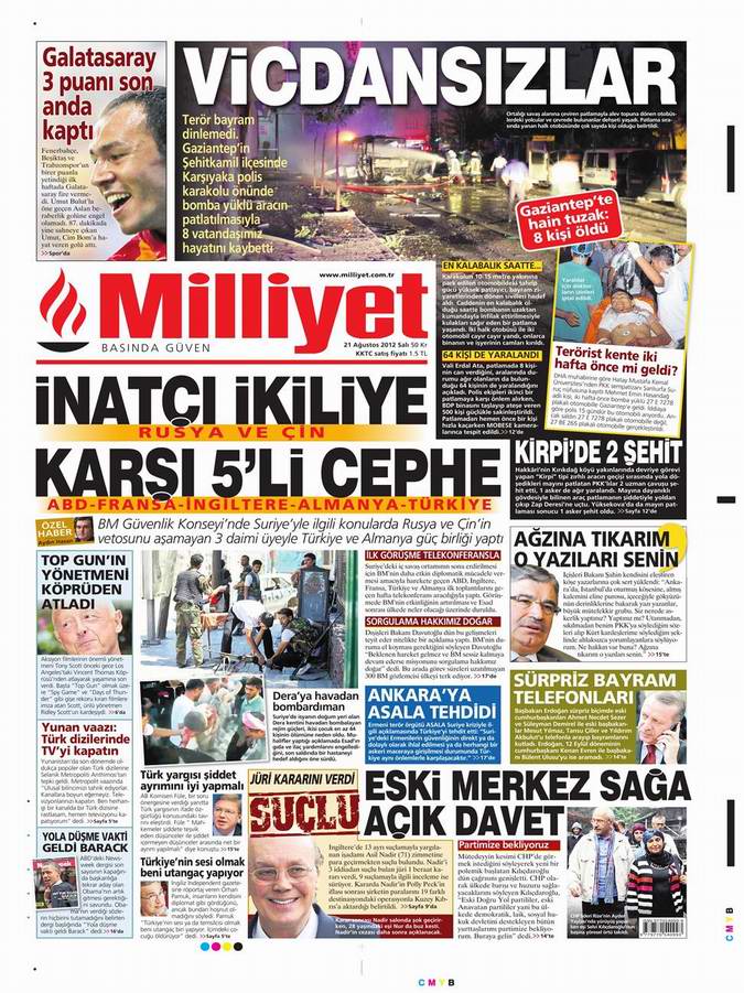 Gazete Manşetleri - 21 Ağustos Salı 11