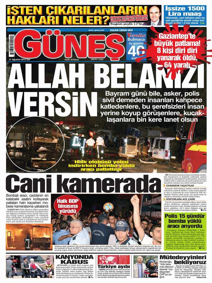 Gazete Manşetleri - 21 Ağustos Salı 14