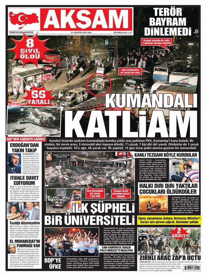 Gazete Manşetleri - 21 Ağustos Salı 17