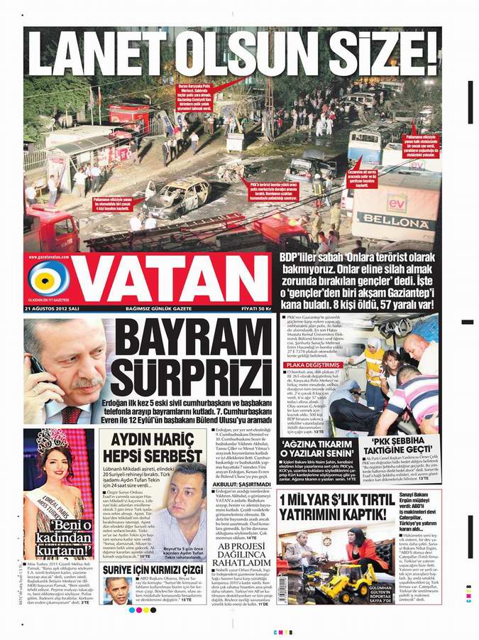 Gazete Manşetleri - 21 Ağustos Salı 4