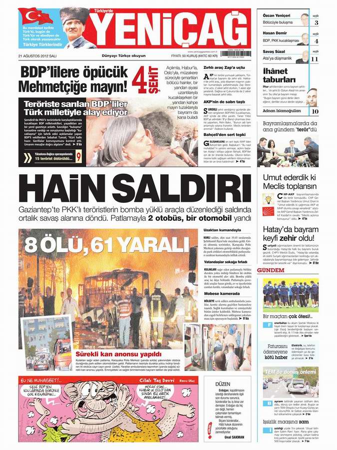 Gazete Manşetleri - 21 Ağustos Salı 5