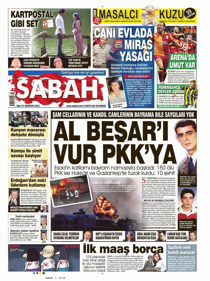 Gazete Manşetleri - 21 Ağustos Salı 8