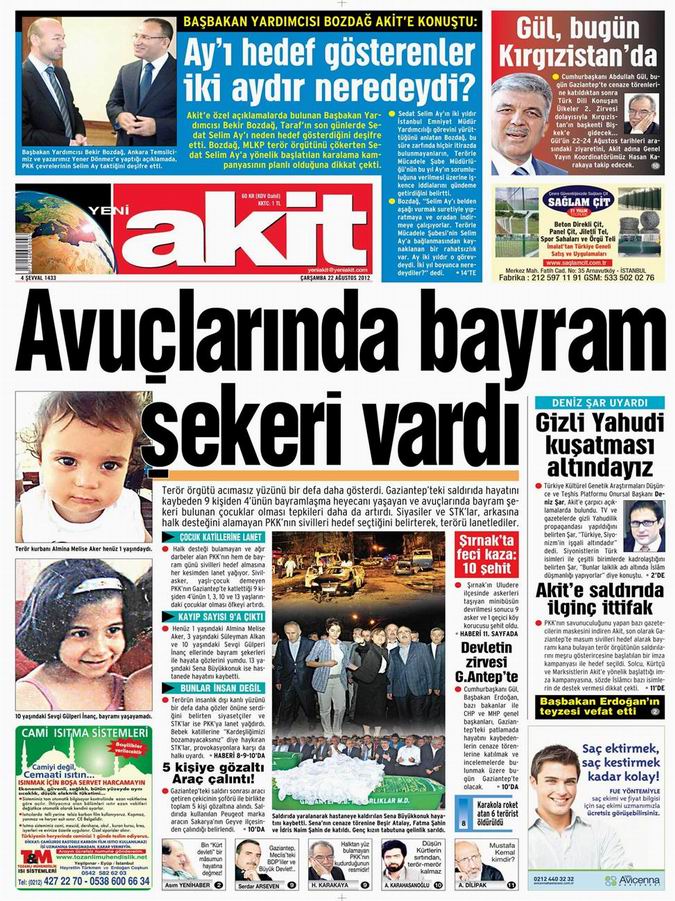 Gazete Manşetleri - 22 Ağustos Çarşamba 4
