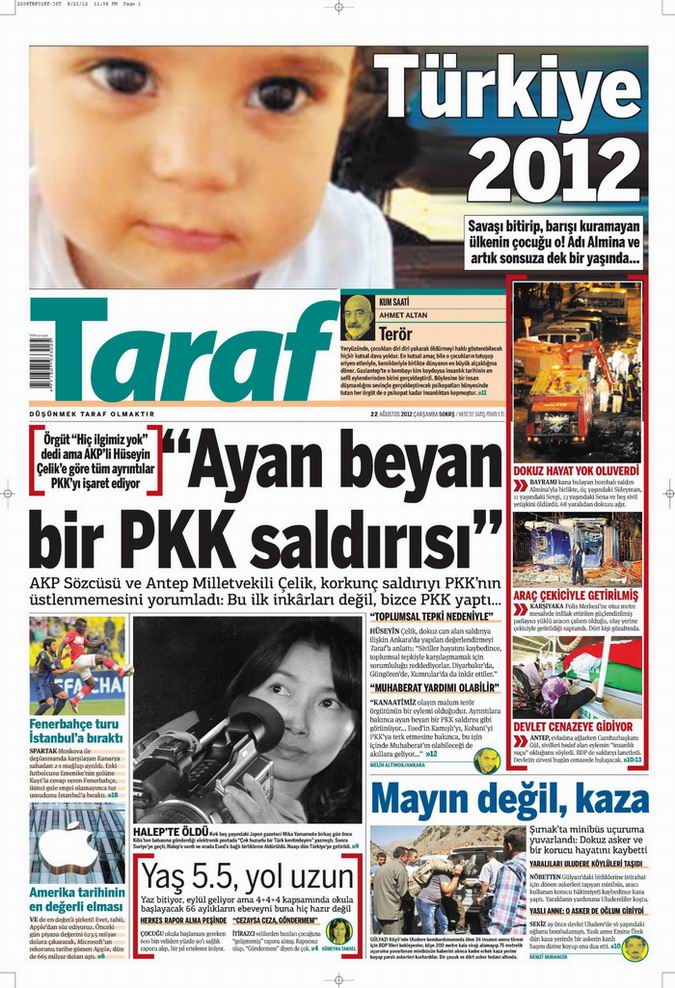 Gazete Manşetleri - 22 Ağustos Çarşamba 7