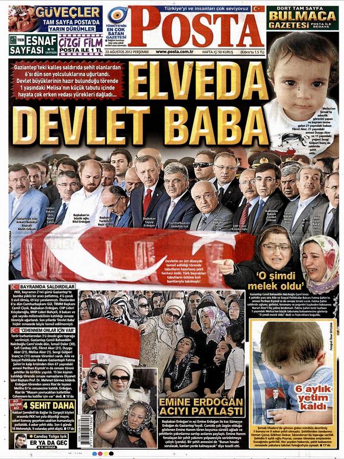 Gazete Manşetleri - 23 Ağustos Perşembe 12