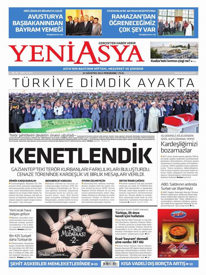 Gazete Manşetleri - 23 Ağustos Perşembe 3