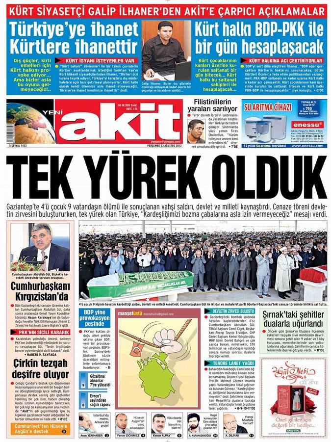Gazete Manşetleri - 23 Ağustos Perşembe 4