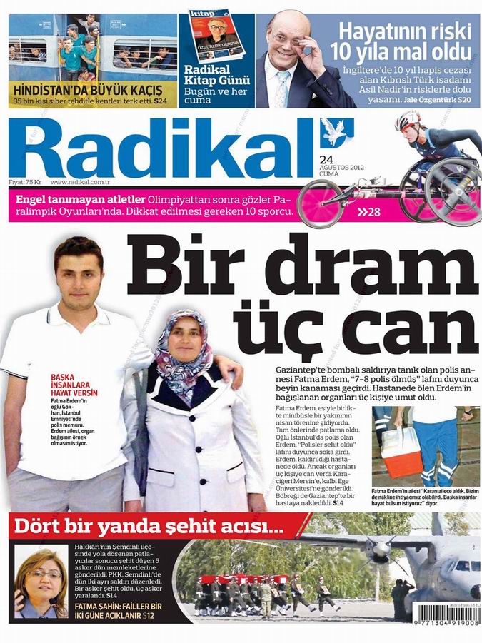 Gazete Manşetleri - 24 Ağustos Cuma 12