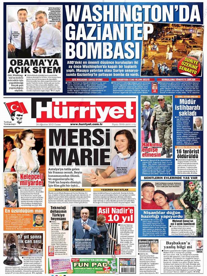 Gazete Manşetleri - 24 Ağustos Cuma 17