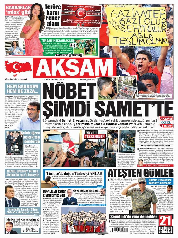 Gazete Manşetleri - 24 Ağustos Cuma 23