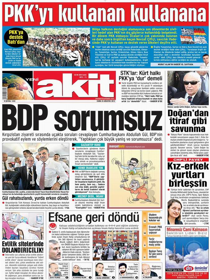 Gazete Manşetleri - 24 Ağustos Cuma 4