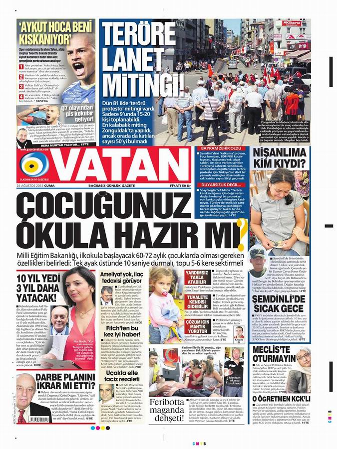Gazete Manşetleri - 24 Ağustos Cuma 5