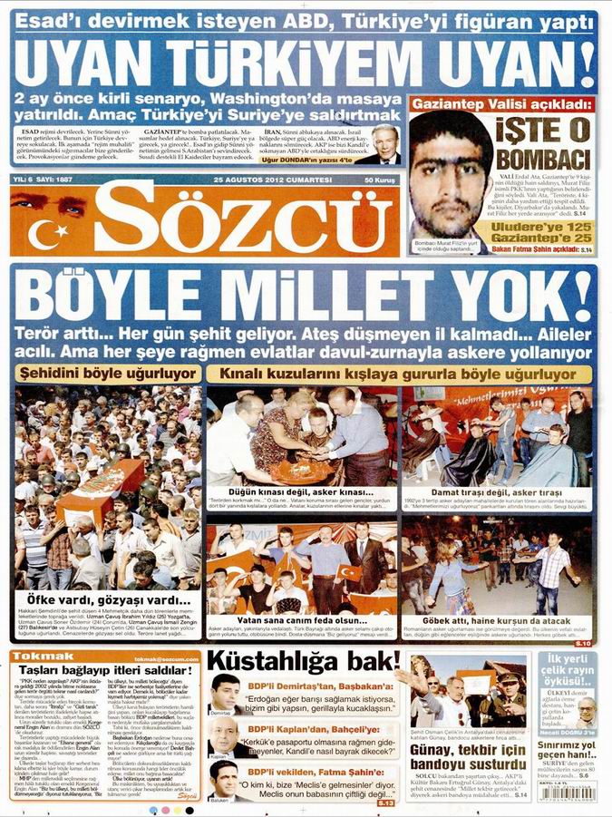 Gazete Manşetleri - 25 Ağustos Cumartesi 11