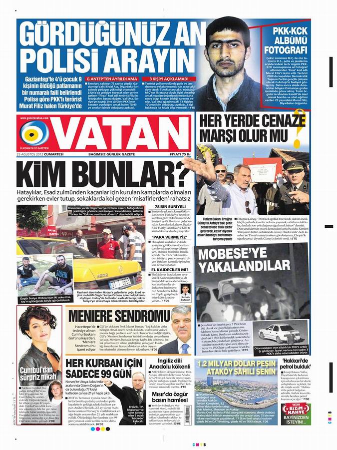 Gazete Manşetleri - 25 Ağustos Cumartesi 6