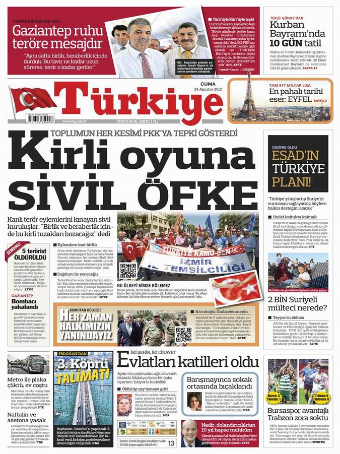 Gazete Manşetleri - 25 Ağustos Cumartesi 7