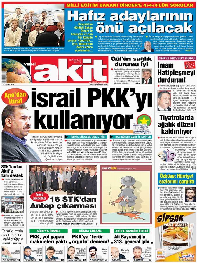 Gazete Manşetleri - 26 Ağustos Pazar 4