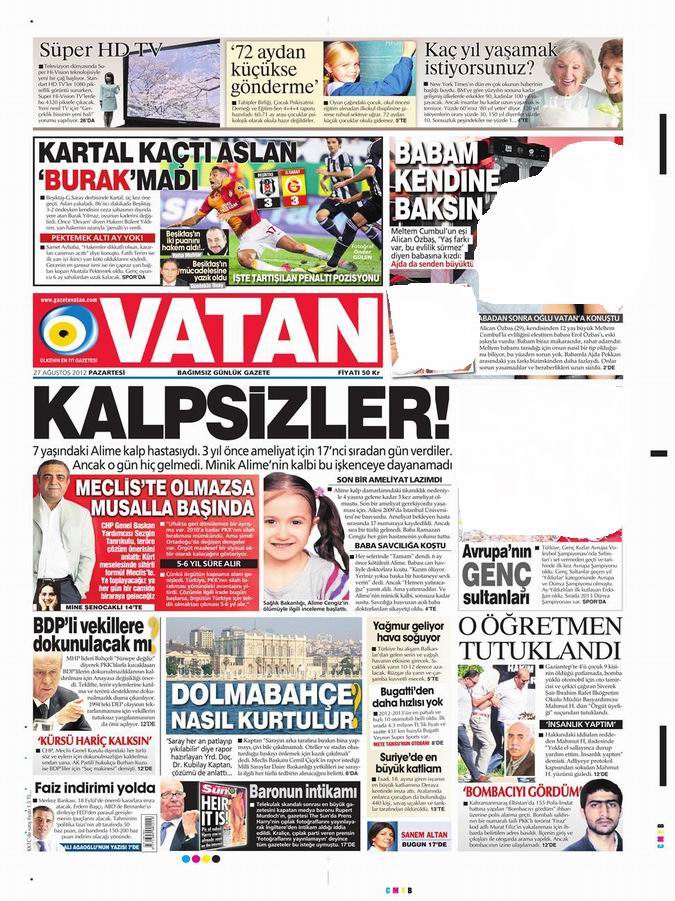 Gazete Manşetleri - 27 Ağustos Pazartesi 5