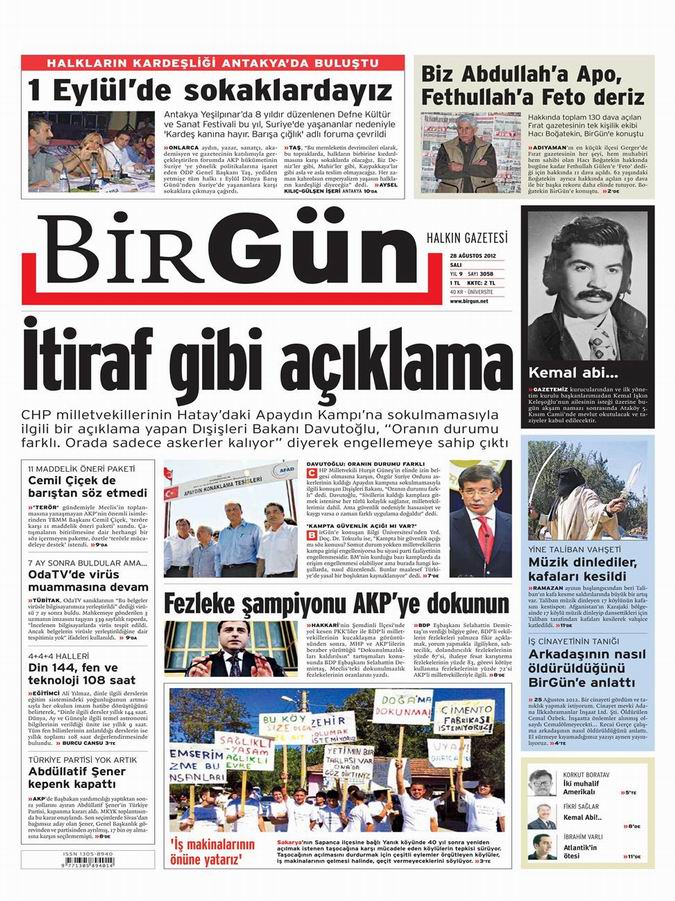 Gazete Manşetleri - 28 Ağustos Salı 22