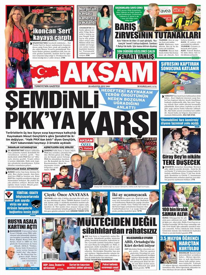Gazete Manşetleri - 28 Ağustos Salı 23