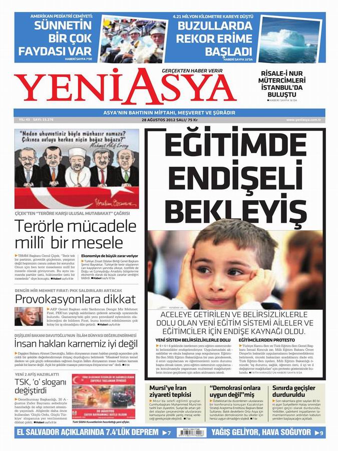 Gazete Manşetleri - 28 Ağustos Salı 3
