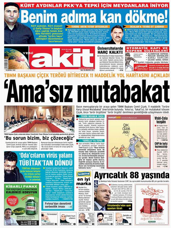 Gazete Manşetleri - 28 Ağustos Salı 4