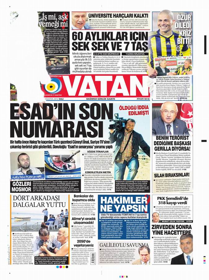 Gazete Manşetleri - 28 Ağustos Salı 5