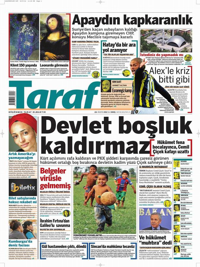 Gazete Manşetleri - 28 Ağustos Salı 8