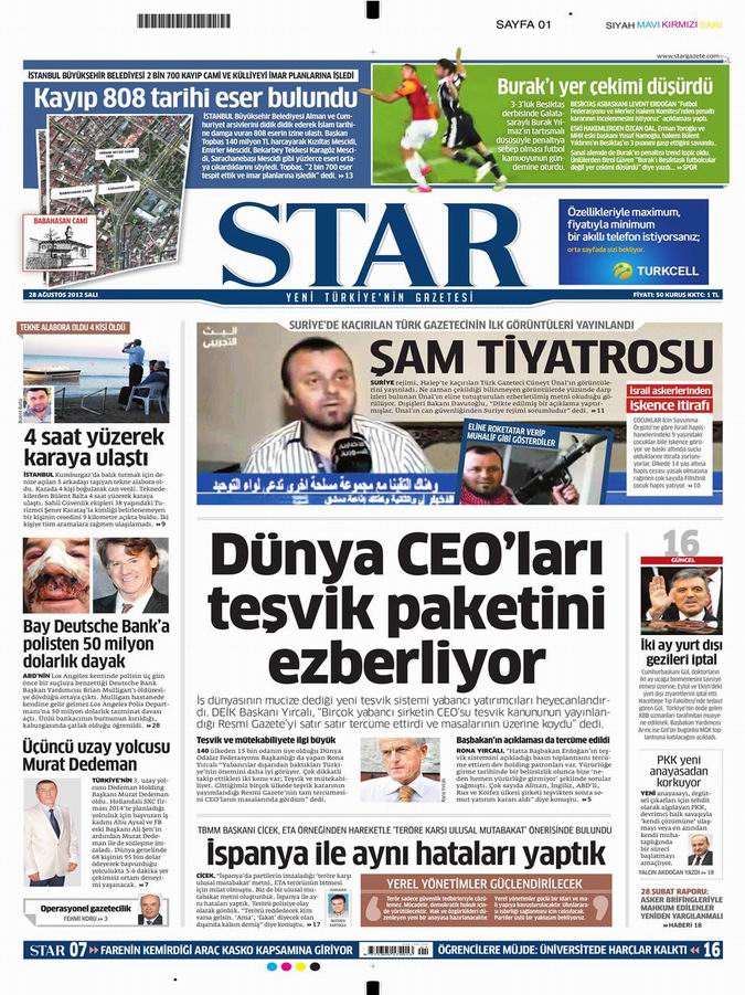 Gazete Manşetleri - 28 Ağustos Salı 9