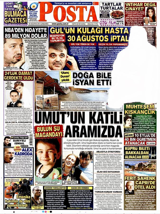Gazete Manşetleri - 29 Ağustos Çarşamba 14