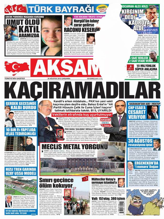 Gazete Manşetleri - 29 Ağustos Çarşamba 24