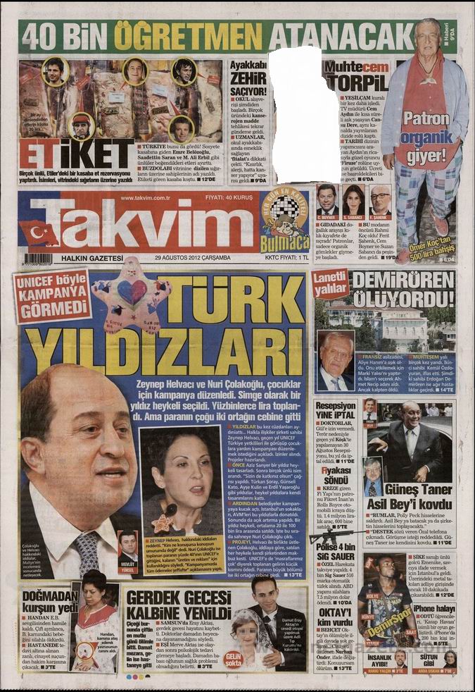 Gazete Manşetleri - 29 Ağustos Çarşamba 9