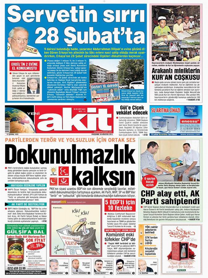 Gazete Manşetleri - 30 Ağustos Perşembe 4