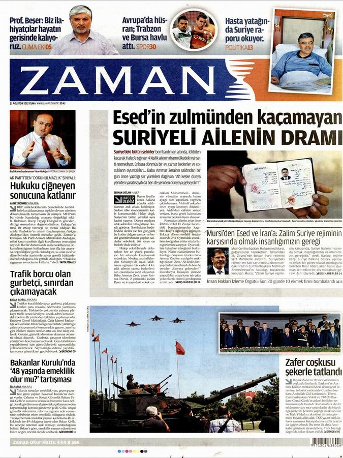 Gazete Manşetleri - 31 Ağustos Cuma 1