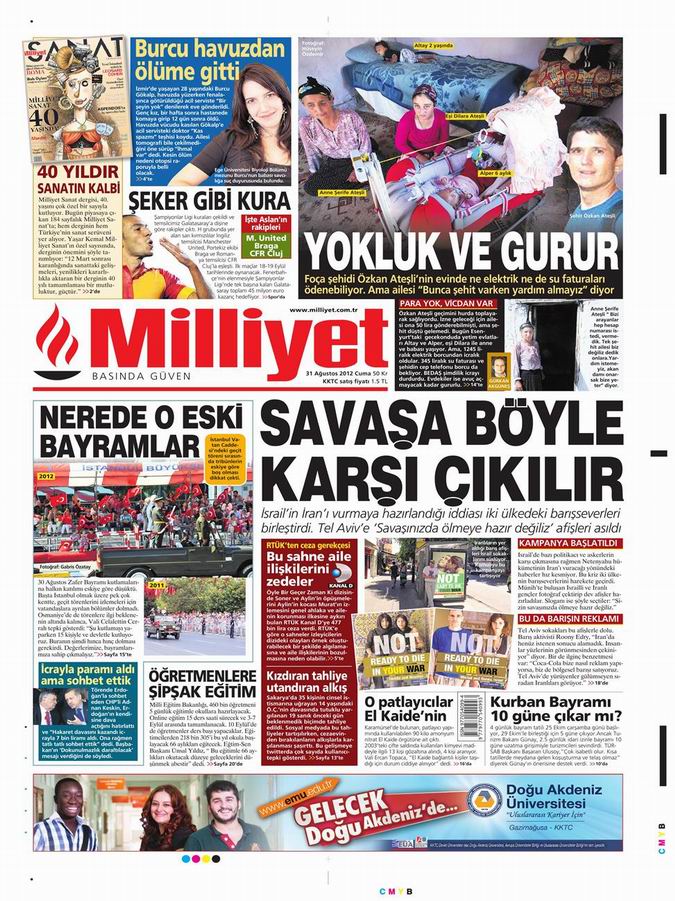 Gazete Manşetleri - 31 Ağustos Cuma 15