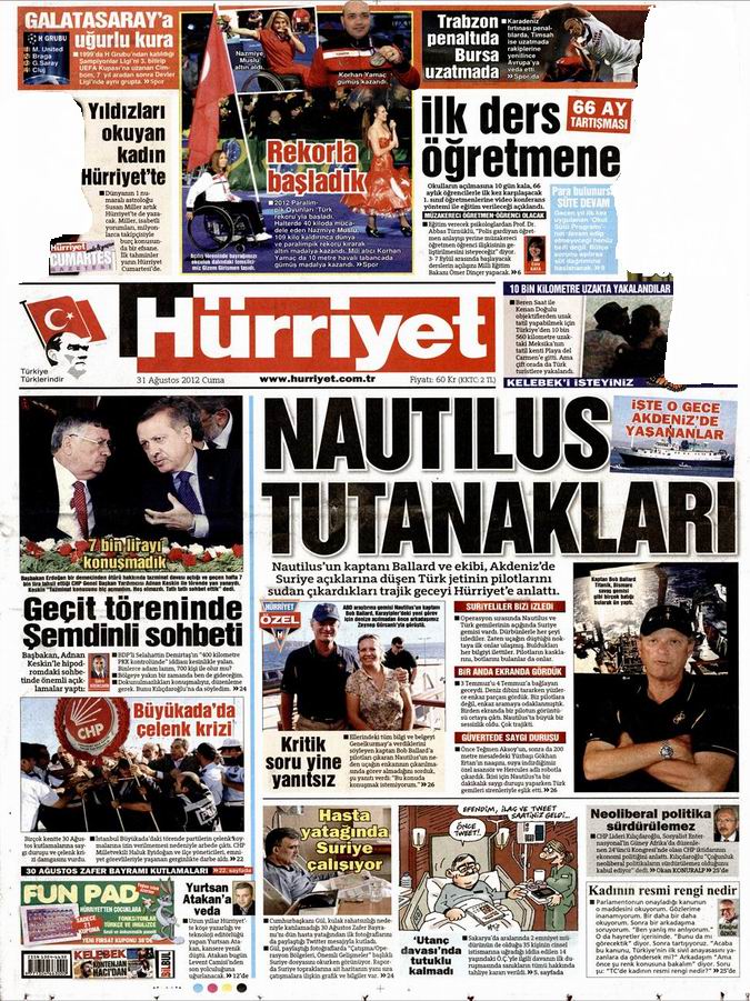 Gazete Manşetleri - 31 Ağustos Cuma 18