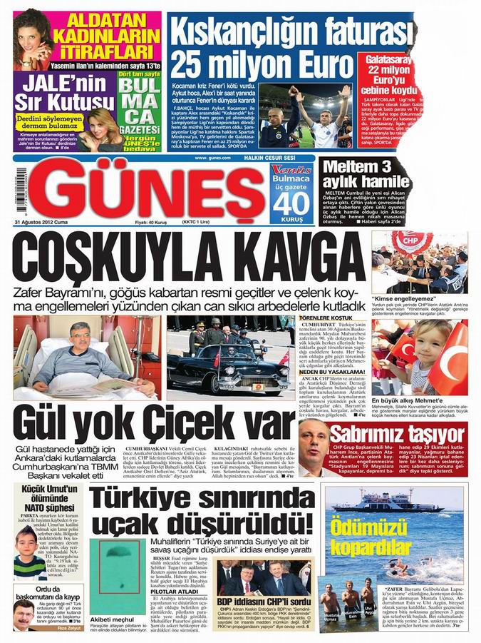 Gazete Manşetleri - 31 Ağustos Cuma 20