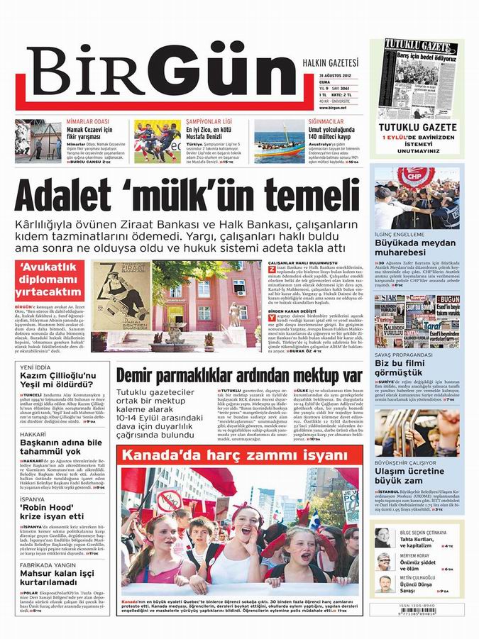 Gazete Manşetleri - 31 Ağustos Cuma 23