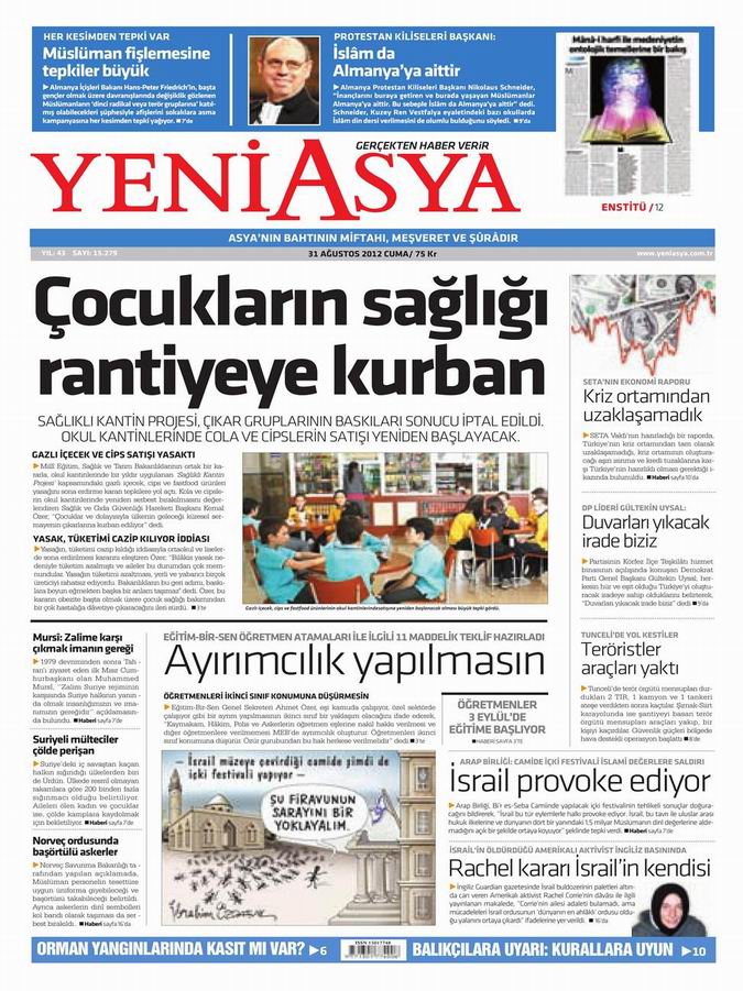 Gazete Manşetleri - 31 Ağustos Cuma 3