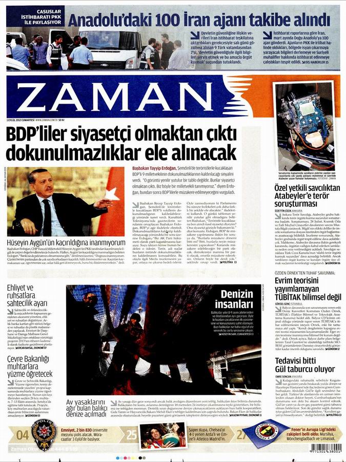 Gazete Manşetleri - 1 Eylül Cumartesi 1