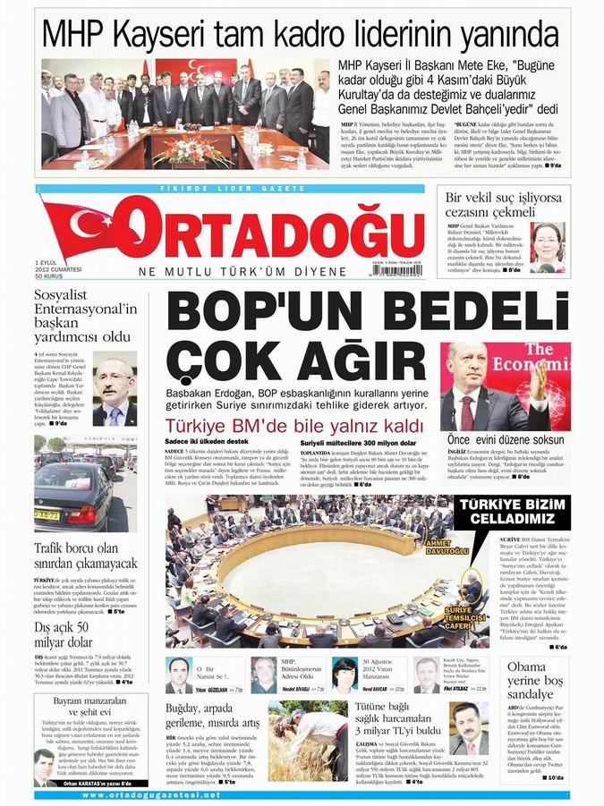 Gazete Manşetleri - 1 Eylül Cumartesi 13