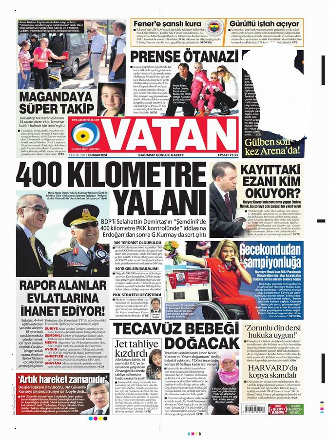 Gazete Manşetleri - 1 Eylül Cumartesi 5