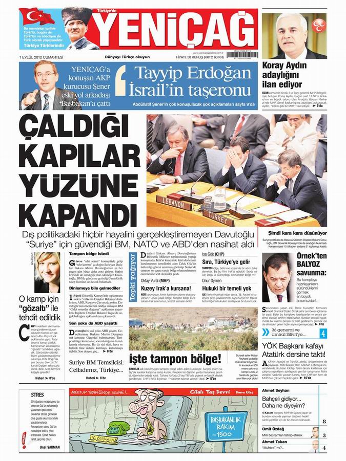 Gazete Manşetleri - 1 Eylül Cumartesi 7