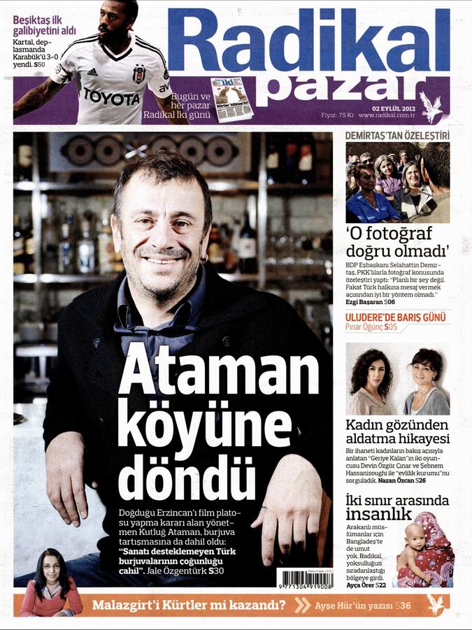 Gazete Manşetleri - 2 Eylül Pazar 12