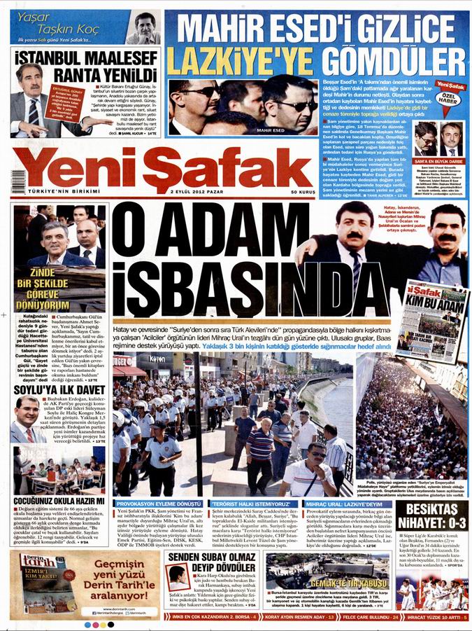 Gazete Manşetleri - 2 Eylül Pazar 2