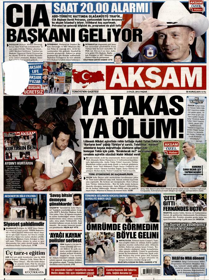 Gazete Manşetleri - 2 Eylül Pazar 24