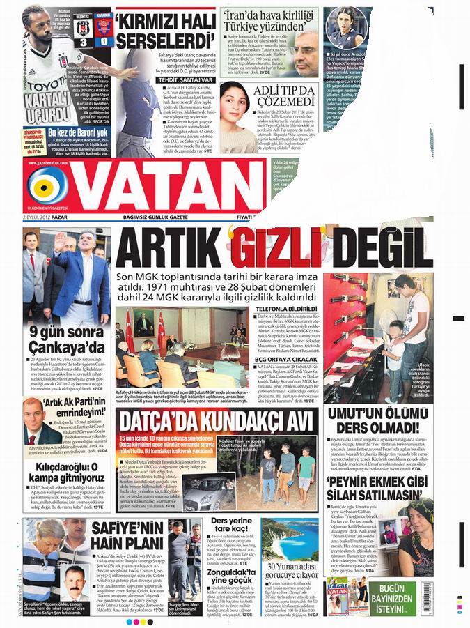 Gazete Manşetleri - 2 Eylül Pazar 5