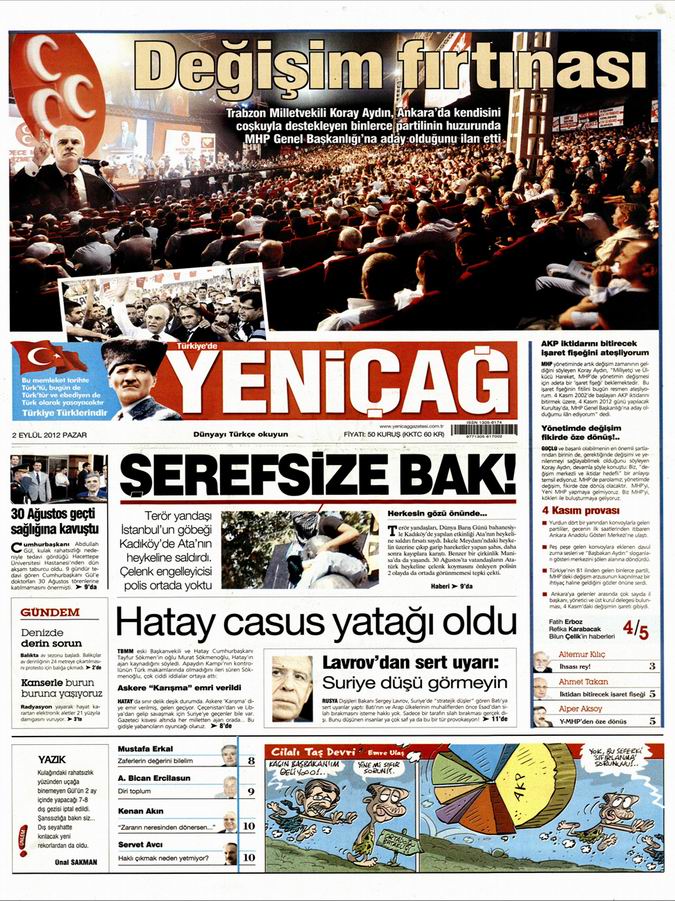 Gazete Manşetleri - 2 Eylül Pazar 6