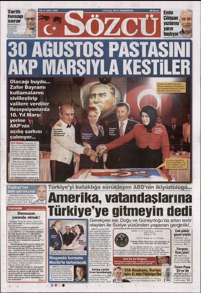 Gazete Manşetleri - 3 Eylül Pazartesi 10