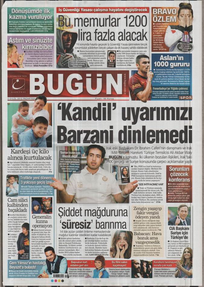 Gazete Manşetleri - 3 Eylül Pazartesi 22
