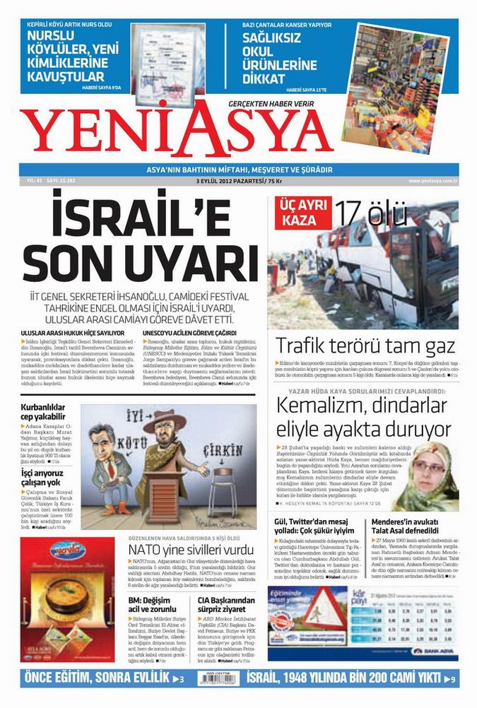 Gazete Manşetleri - 3 Eylül Pazartesi 3